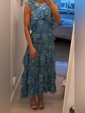 Prabal Gurung Ruffled Floral Dress